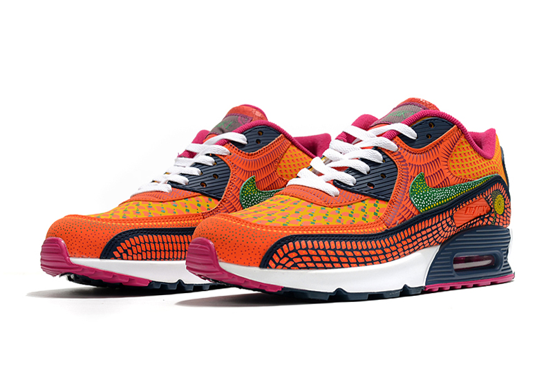 New 2021 Nike Air Max 90 Orange Blue Green White